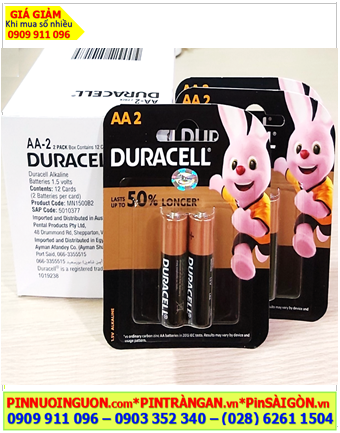 COMBO 01Hộp 12vỉ=24viên (Vỉ 2viên) Pin AA 1.5v Duracell MN1500B2 LR6 _Giá chỉ 456.000/HỘP